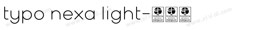 typo nexa light字体转换